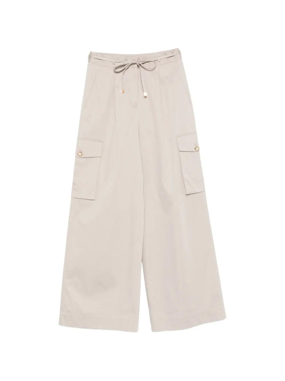 Agnona tie-detail cargo-pocket trousers - Toni neutri