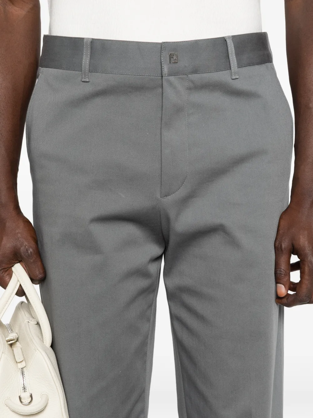 FENDI Broek met toelopende pijpen Grijs