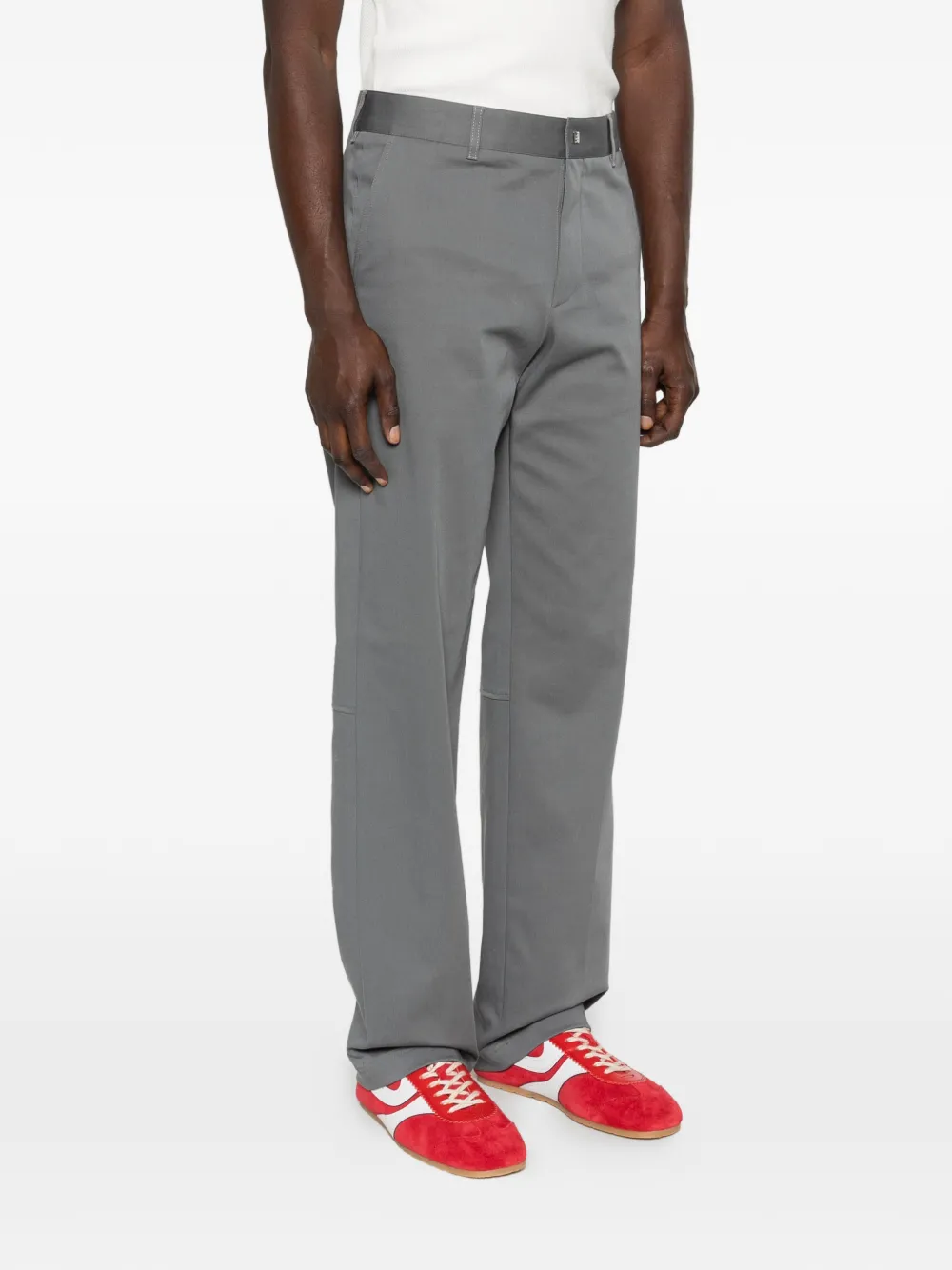  Fendi Logo-detail Trousers - Grey 