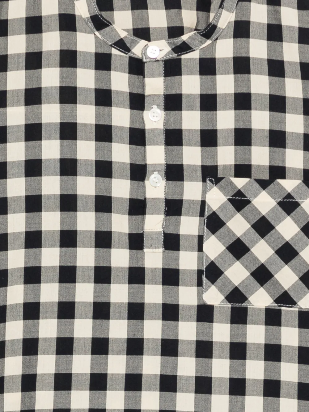Bonpoint Artiste geruit shirt met zak Zwart