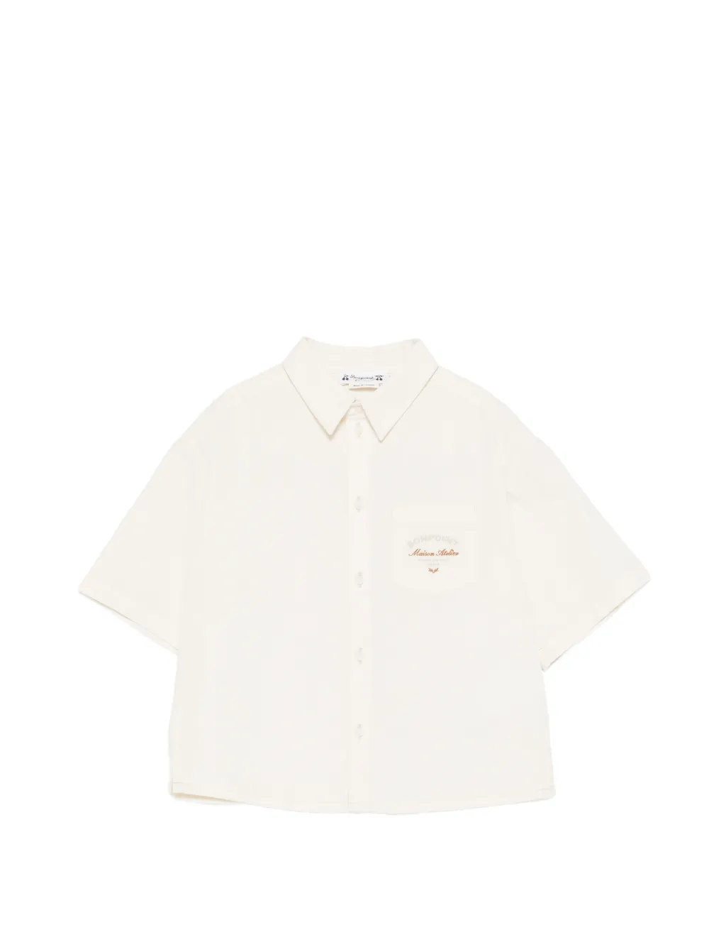 Bonpoint Elyas chest-pocket short-sleeve shirt - Toni neutri