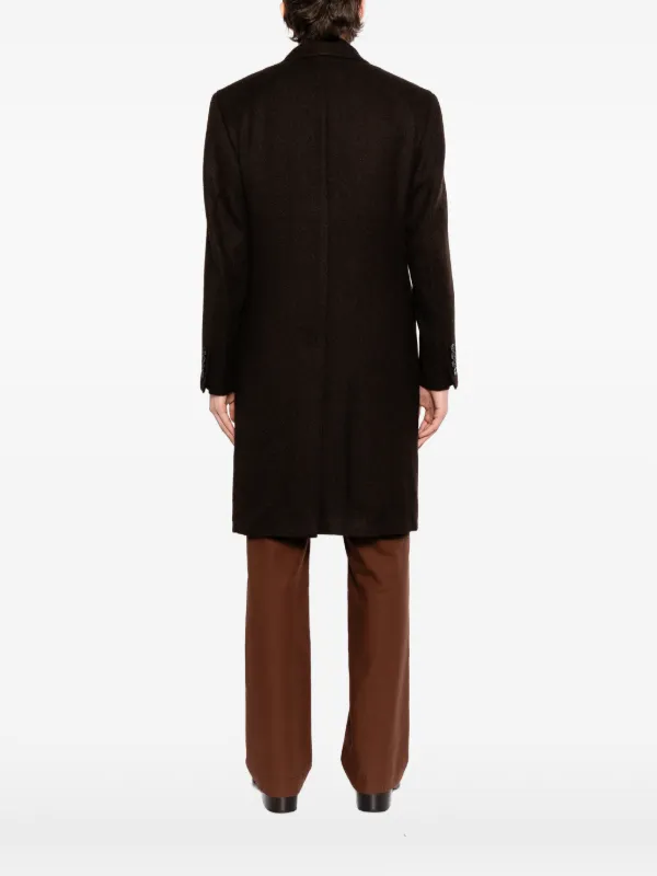 Brioni Spiga ダブルコート | ブラウン | FARFETCH JP