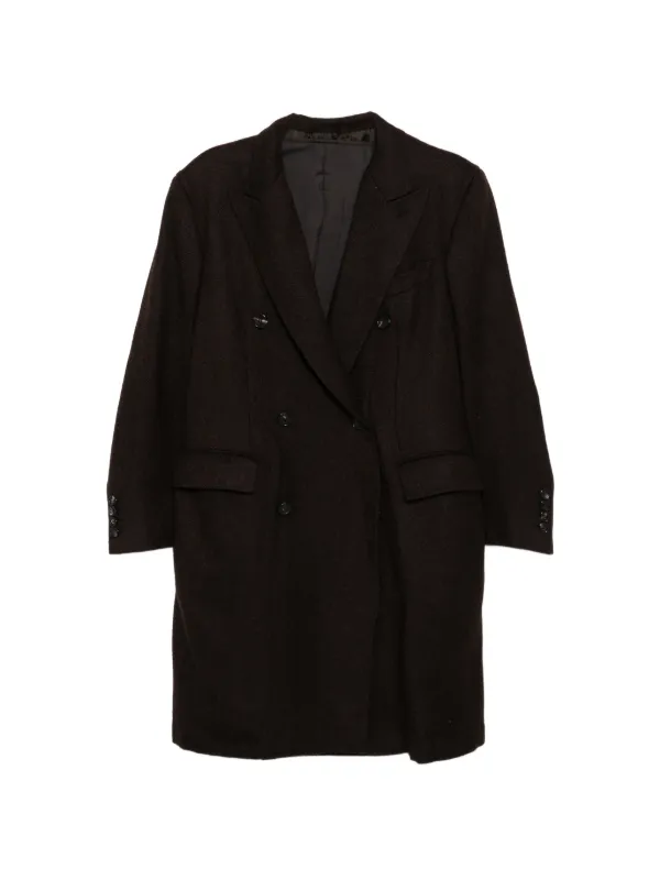 Brioni Spiga ダブルコート | ブラウン | FARFETCH JP
