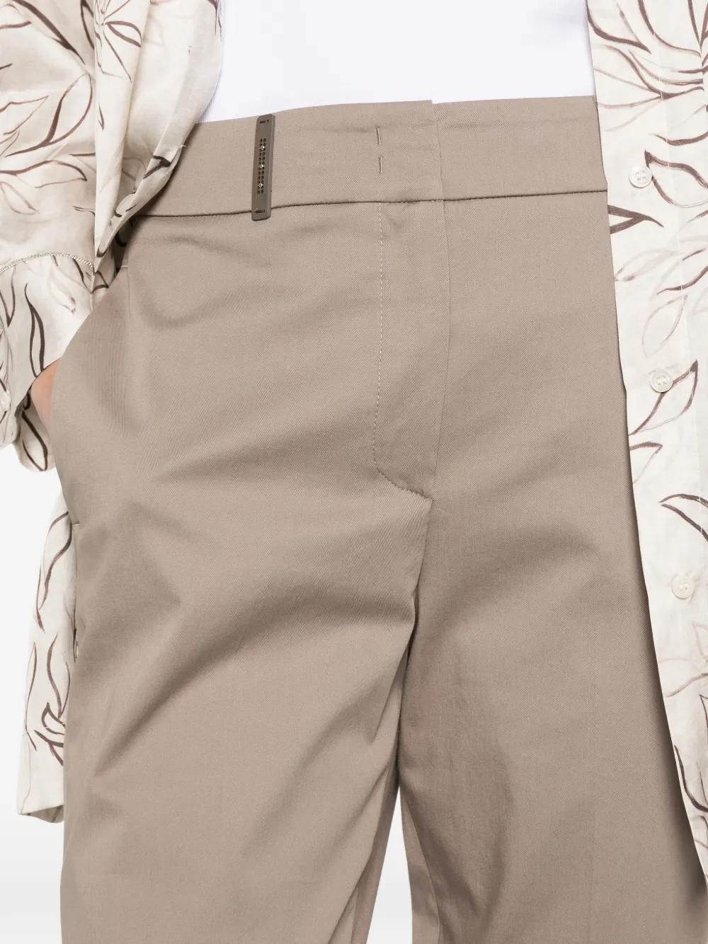 Peserico Broek met cuffs Beige