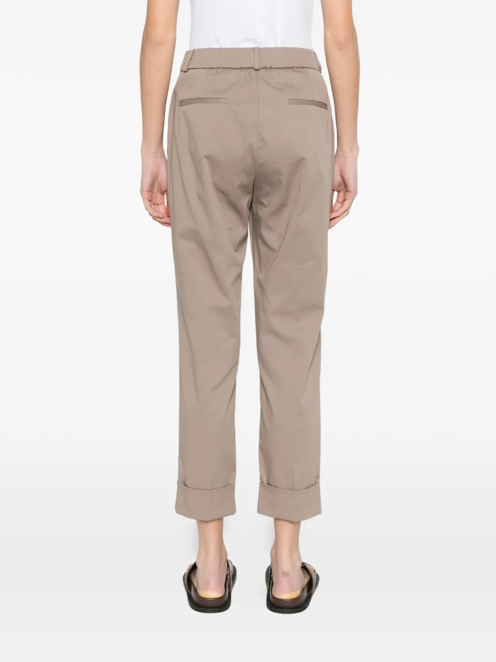 Peserico Broek met cuffs Beige