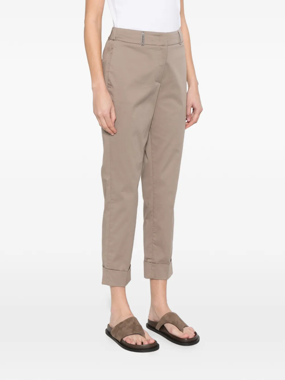 Peserico Broek met cuffs Beige