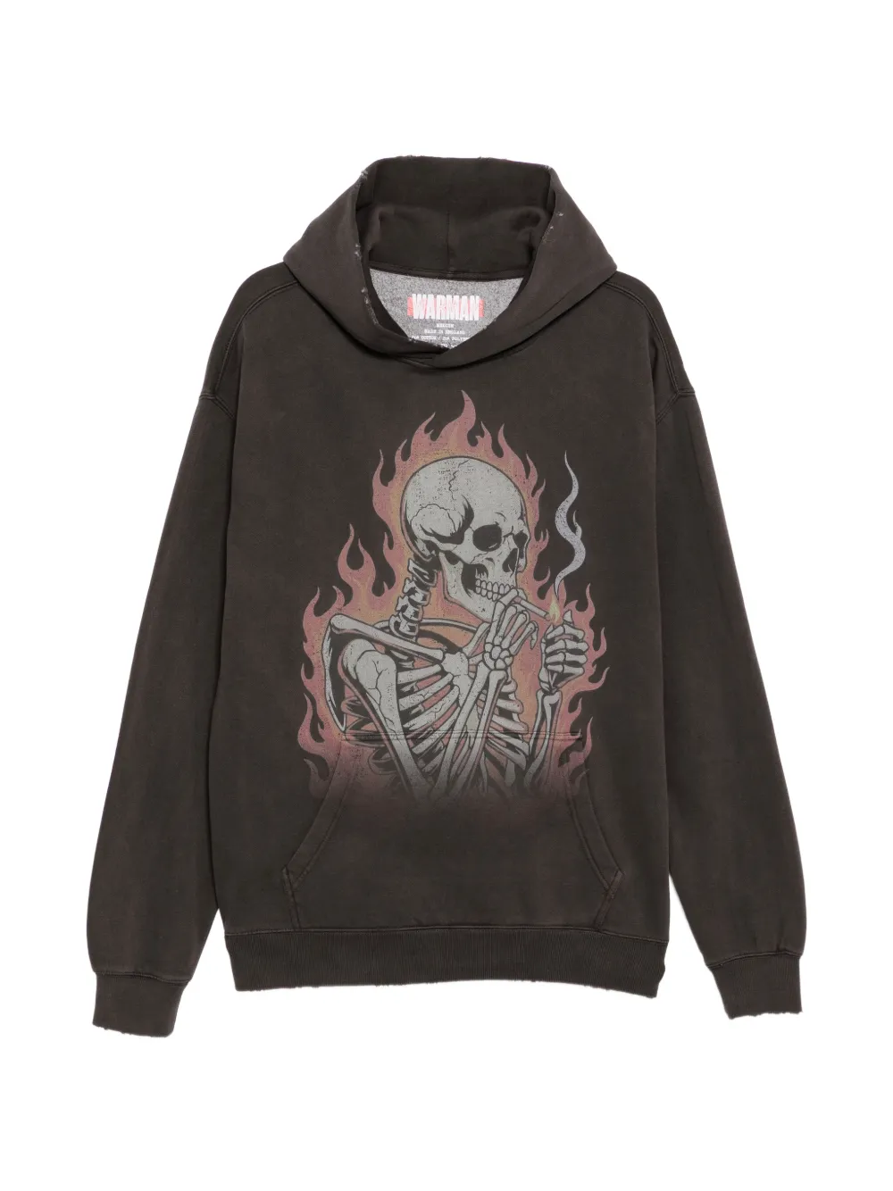 WARMAN skeleton-print hoodie - Grey