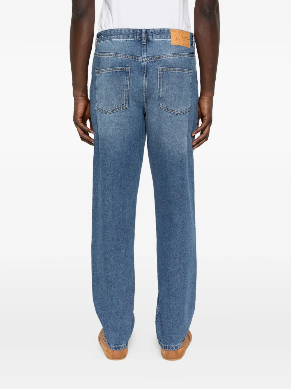 Les Deux Ryder jeans met vervaagd effect Blauw