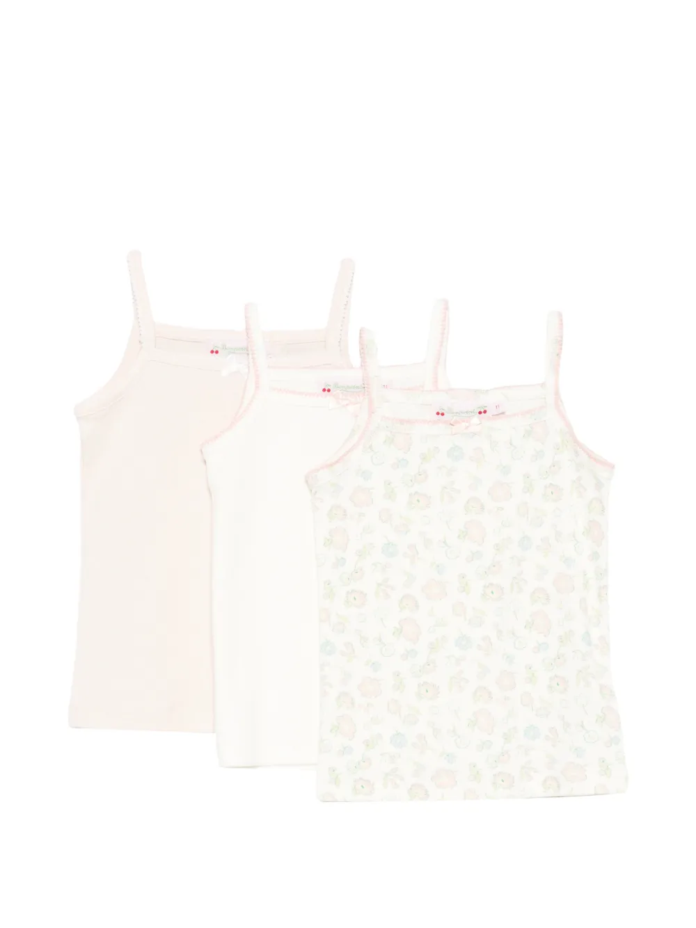 Bonpoint floral tops (set of three) - Nude