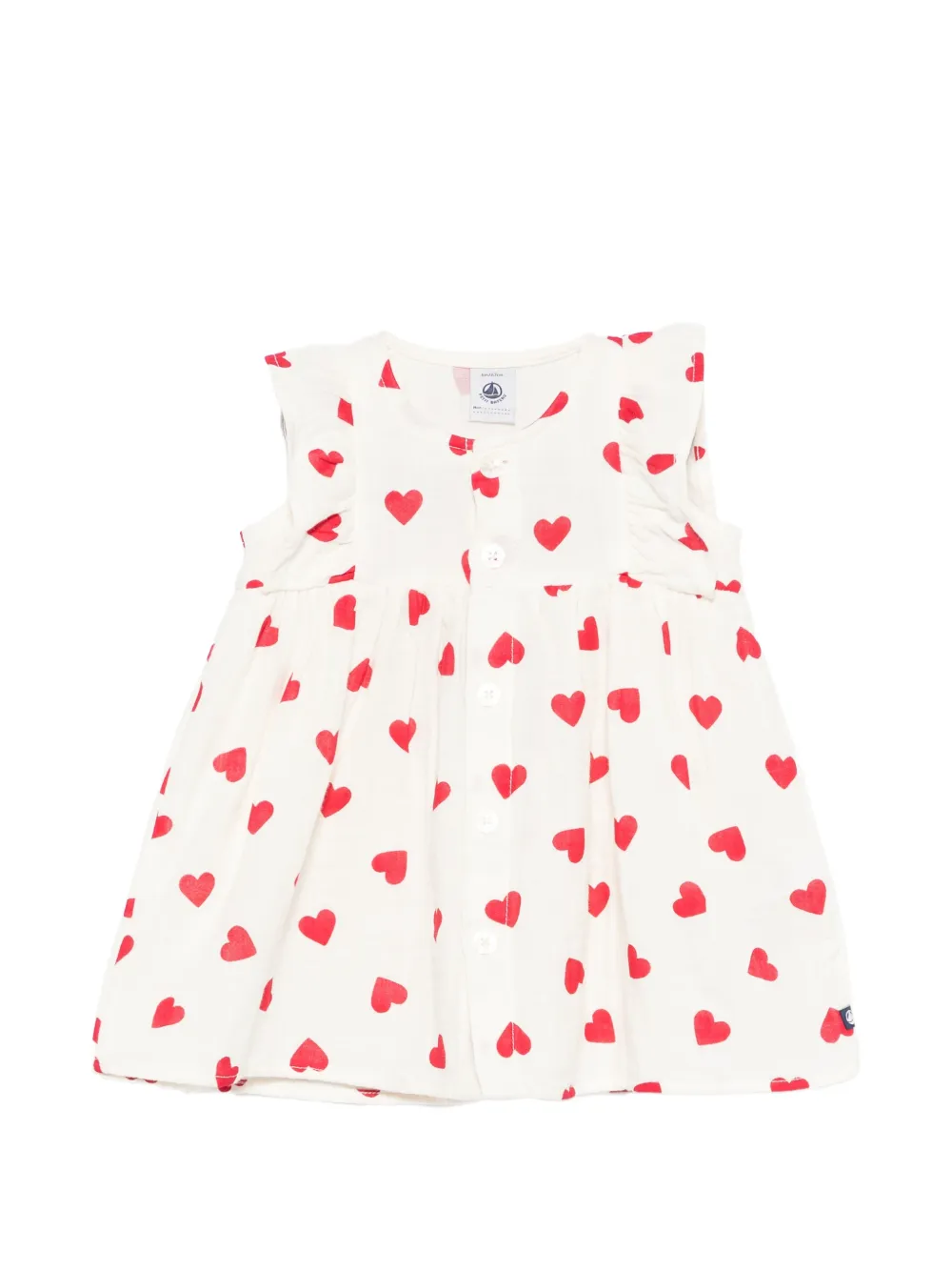 Petit Bateau heart-print dress set - Toni neutri