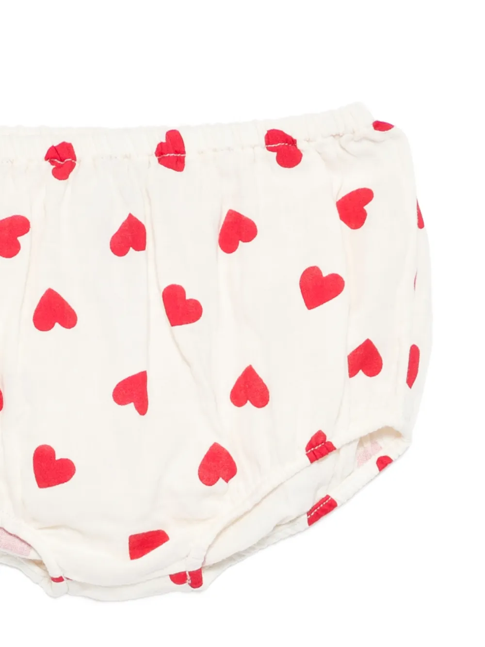 Petit Bateau Jurkset met hartprint Beige
