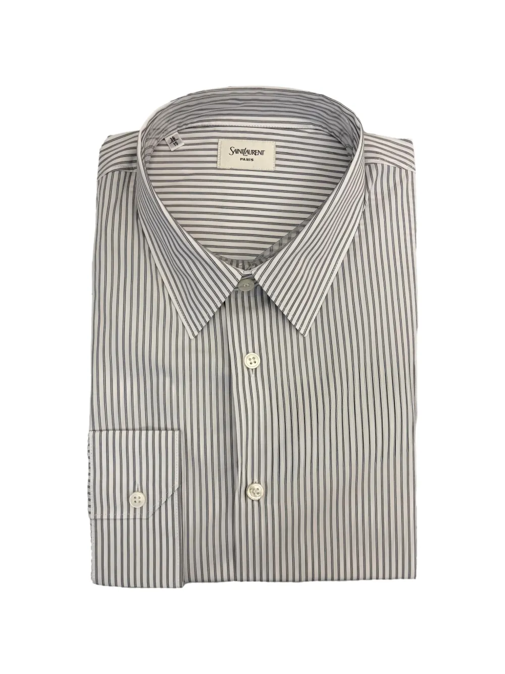 Saint Laurent striped buttoned shirt - Weiß