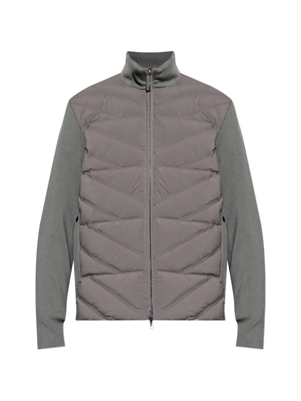 Emporio Armani chevron quilting jacket - Grey