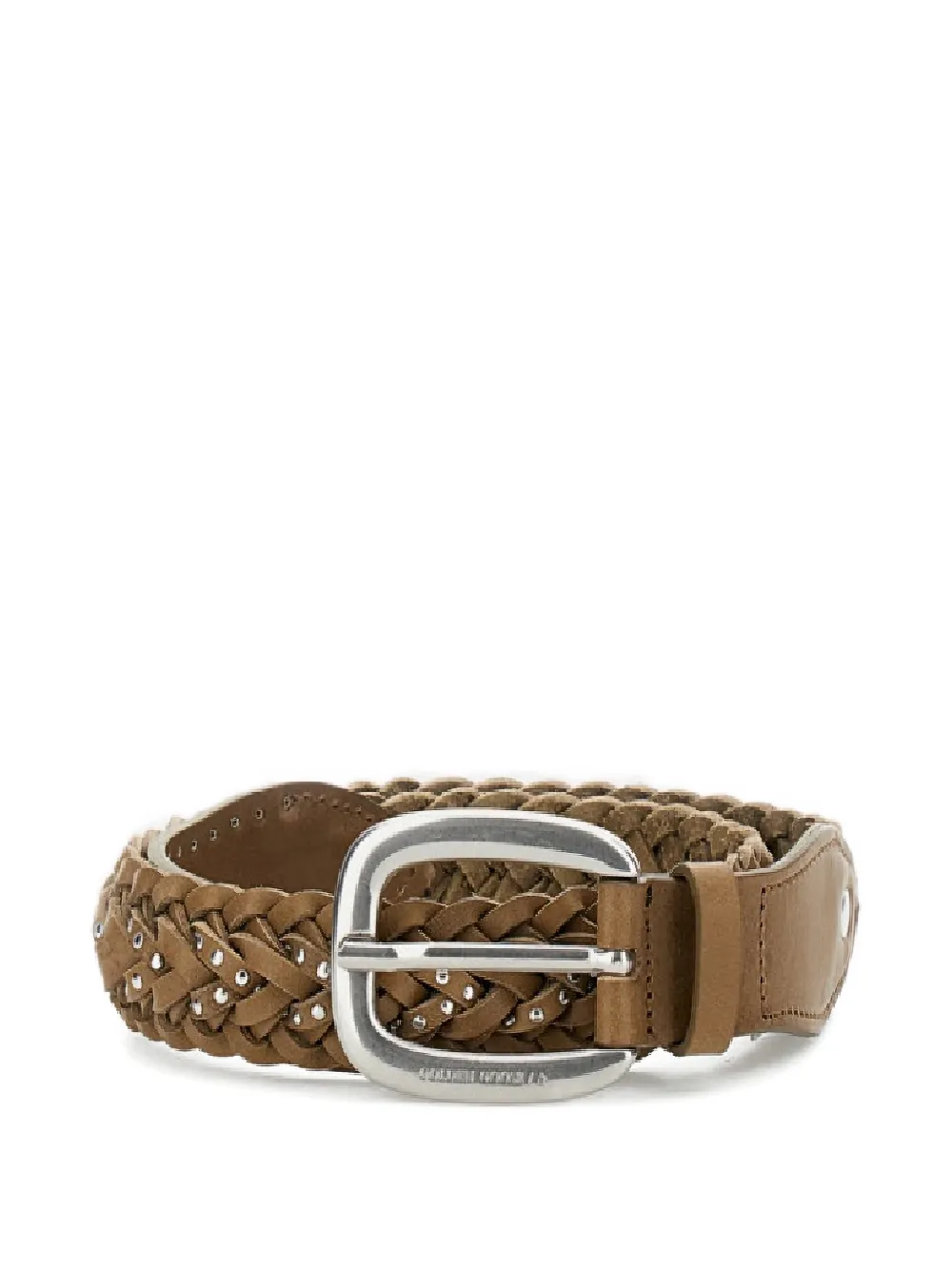 Golden Goose braided leather belt - Marrone