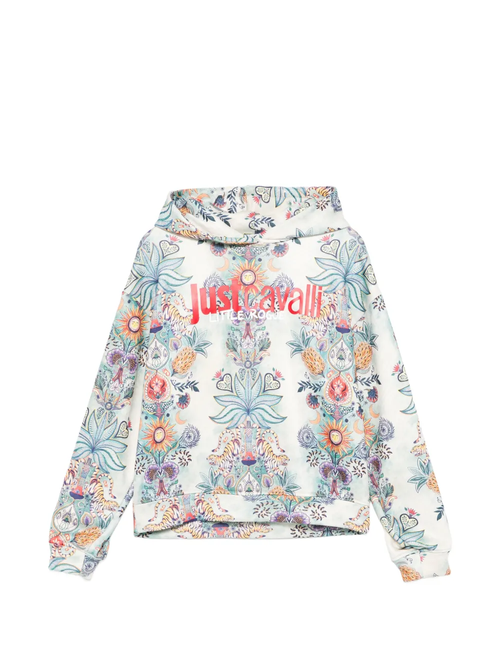 Roberto Cavalli Junior graphic-print hoodie - Neutrals