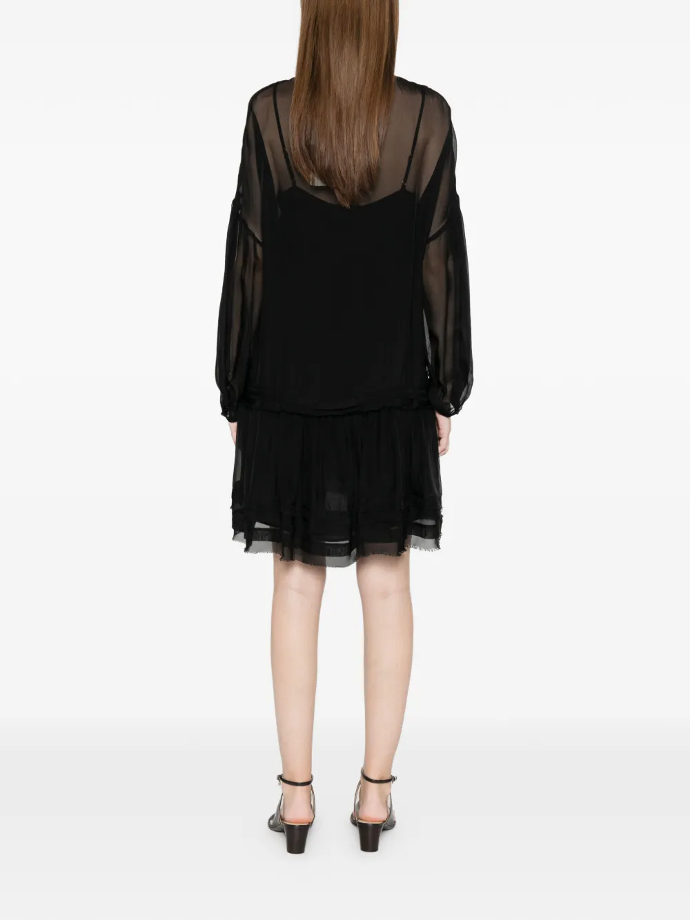 Agave Ruffled Mini Dress