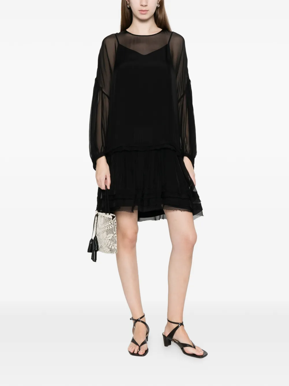 Agave Ruffled Mini Dress