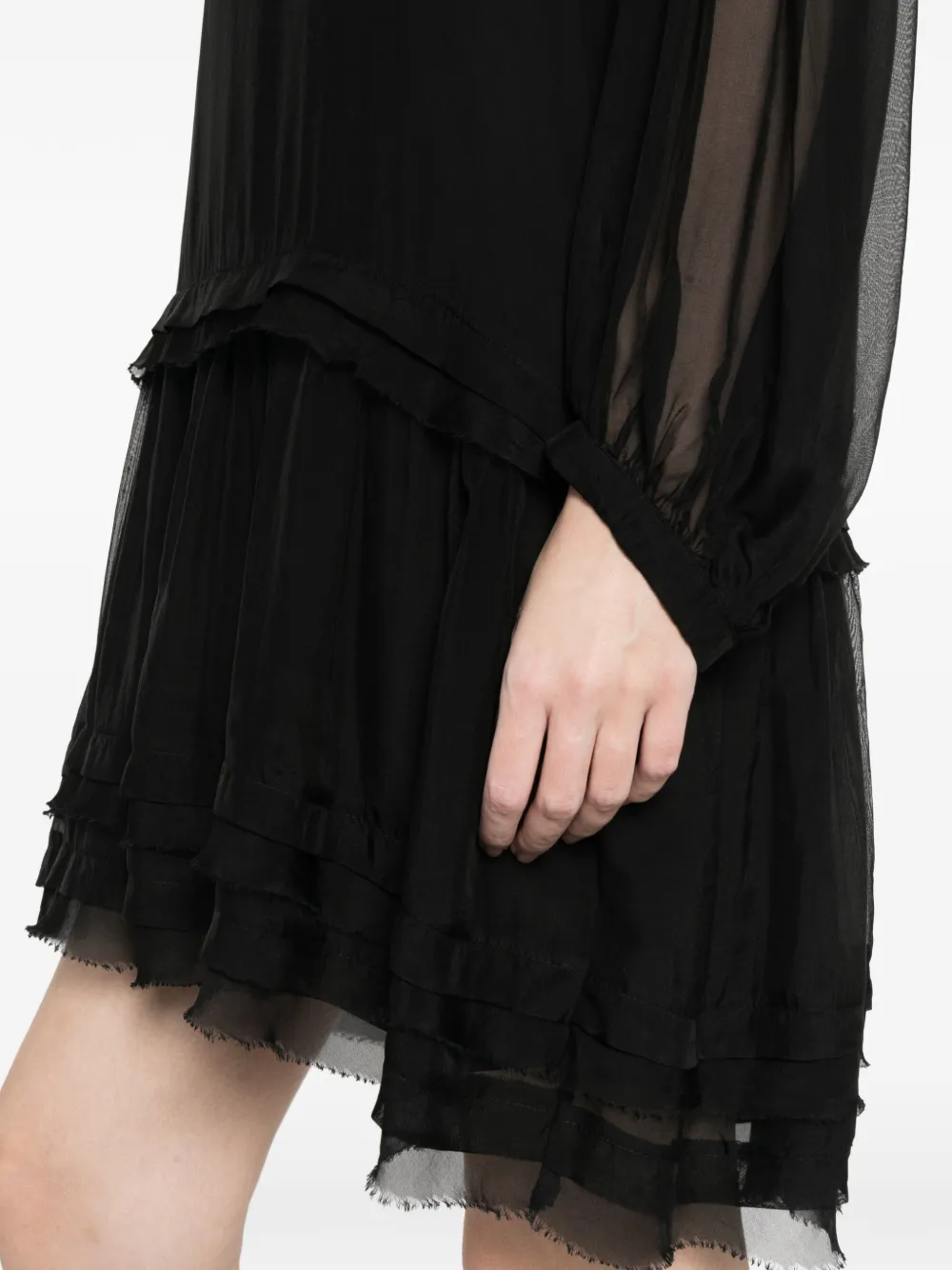 Agave Ruffled Mini Dress