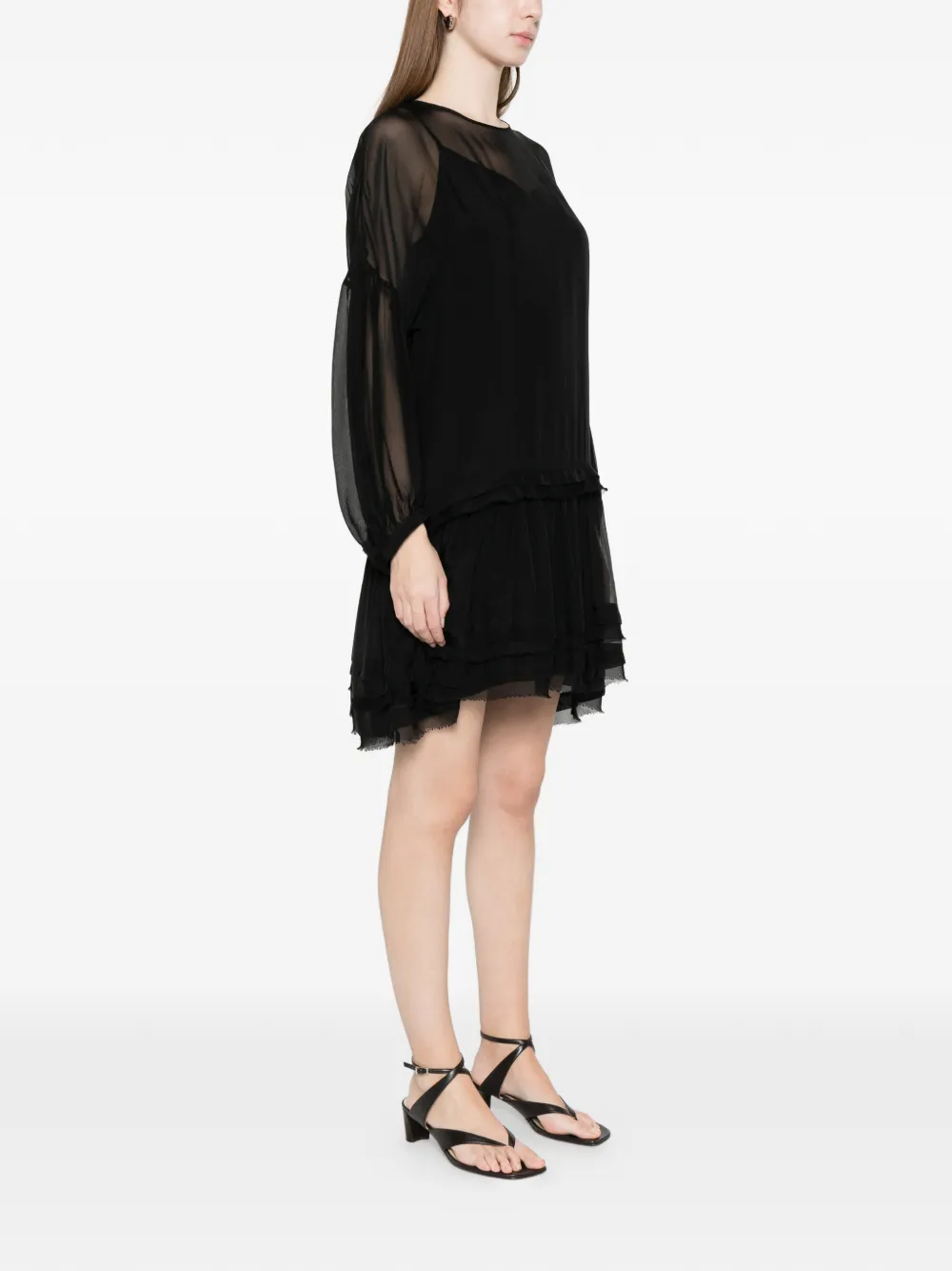 Agave Ruffled Mini Dress