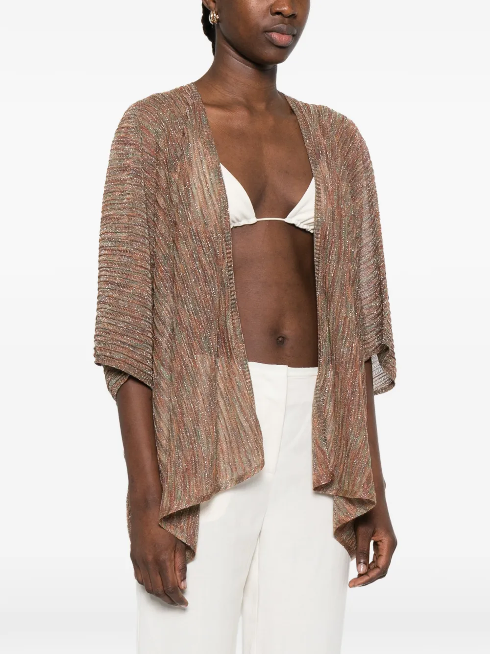  Momoni Divina Striped Jacket - Orange 