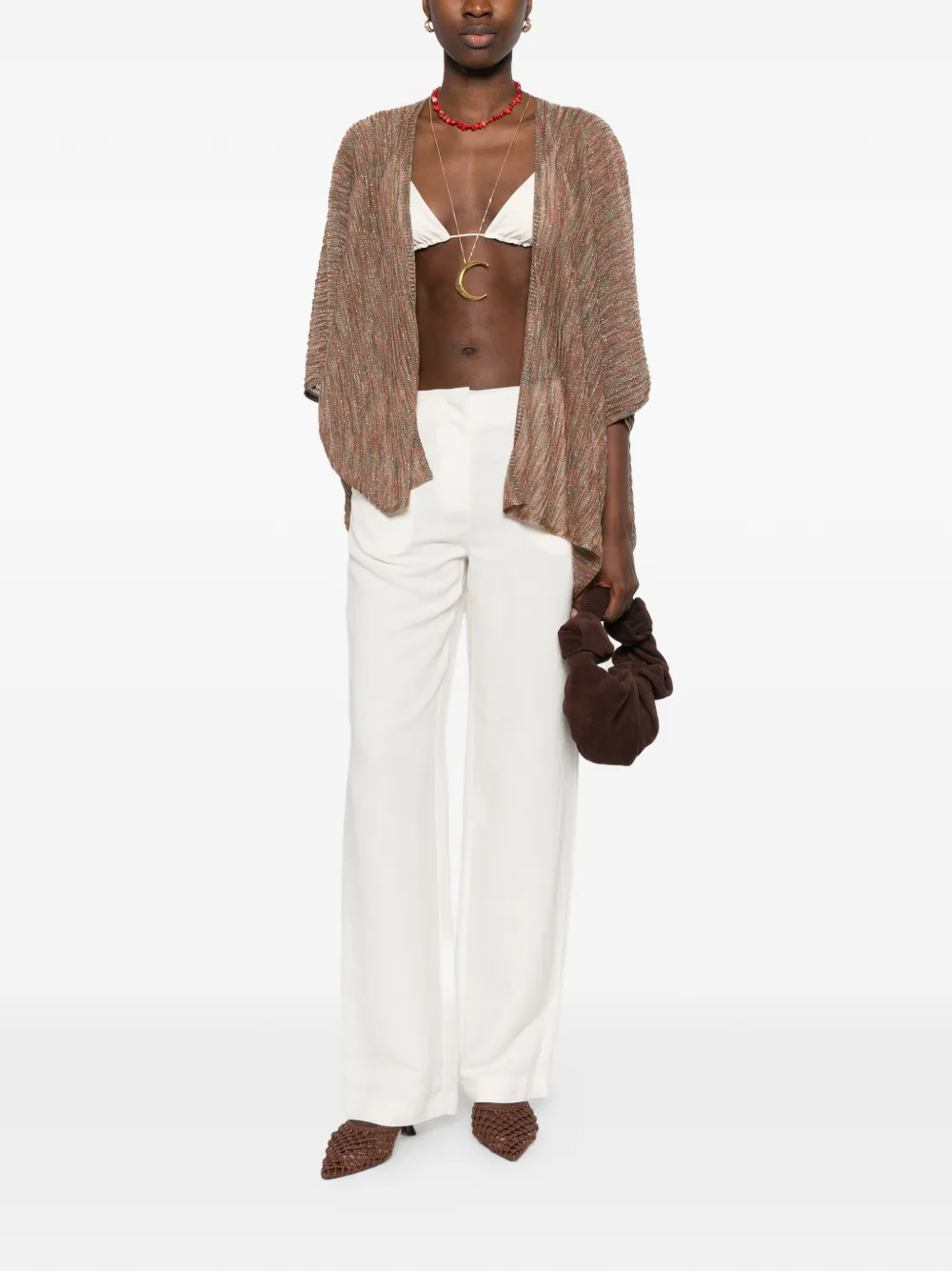  Momoni Divina Striped Jacket - Orange 