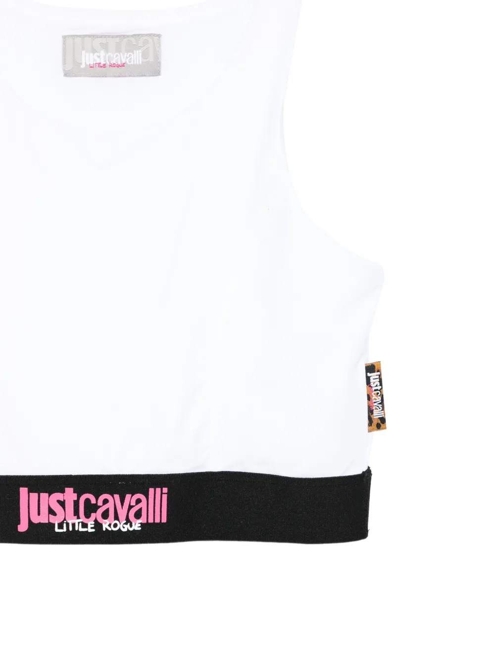 Roberto Cavalli Junior Top met zwarte afwerking Wit
