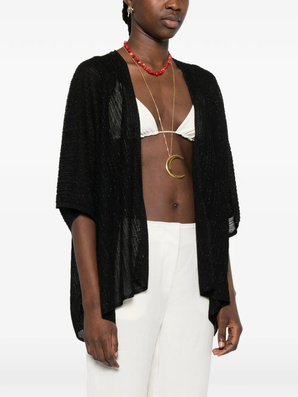  Momoni Divina Open-front Jacket - Black 