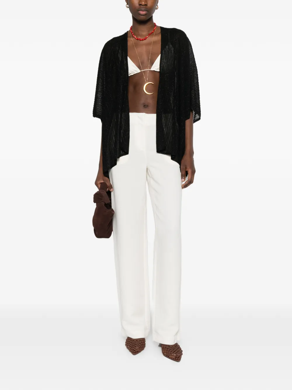  Momoni Divina Open-front Jacket - Black 