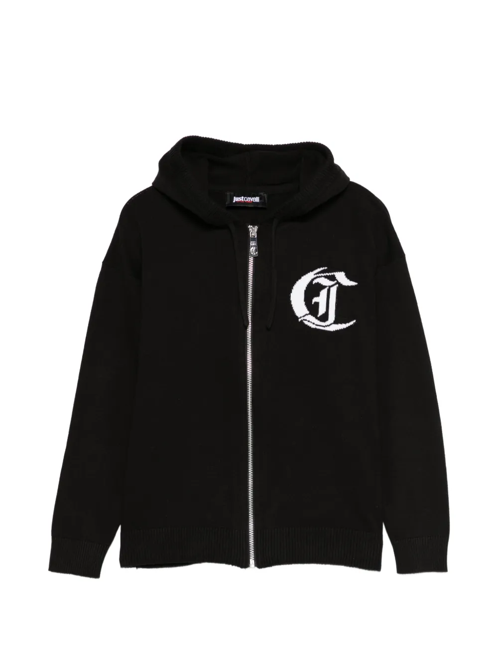 Roberto Cavalli Junior zip-up hoodie - Nero