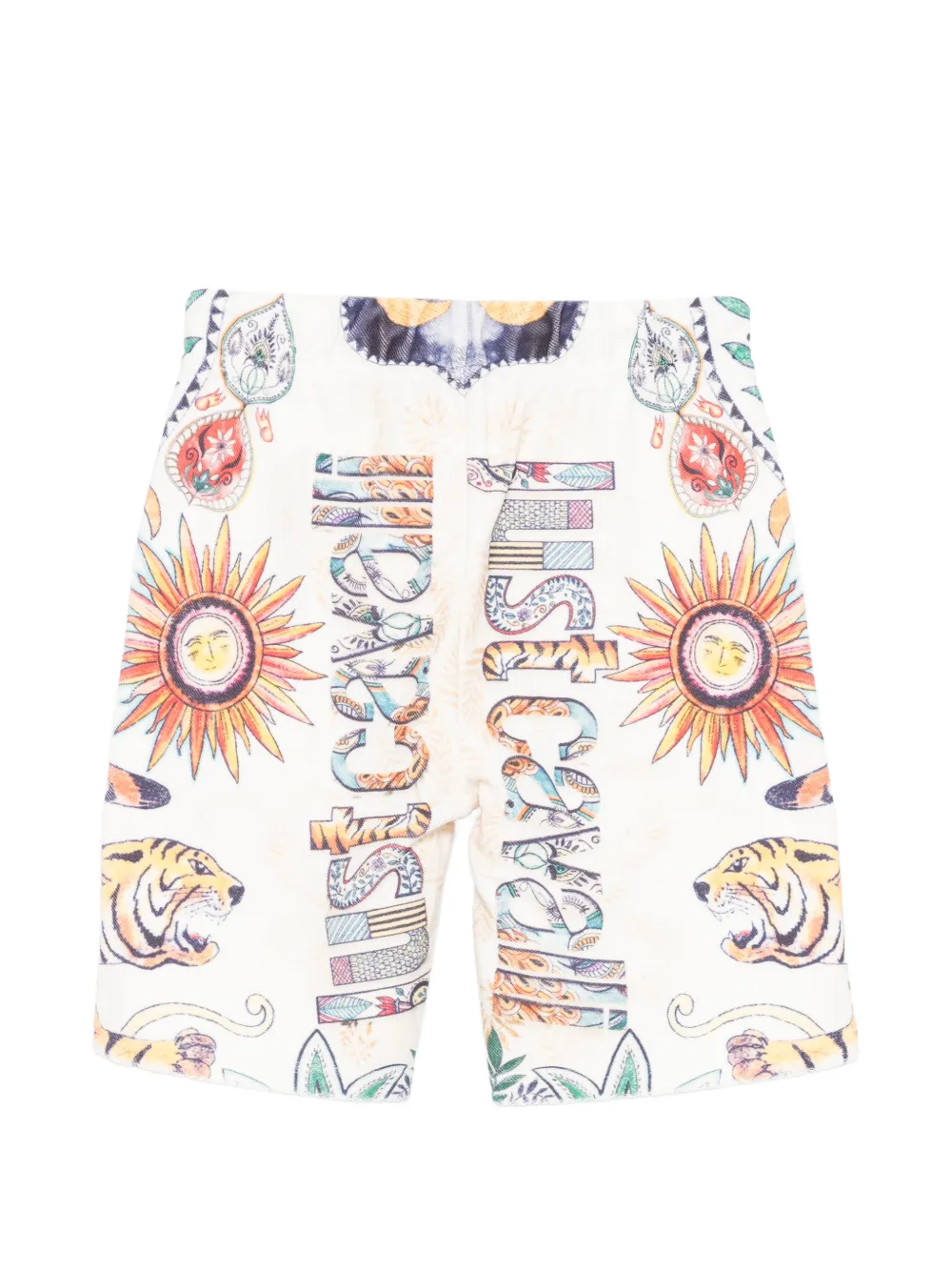 Drawstring Graphic-Print Shorts