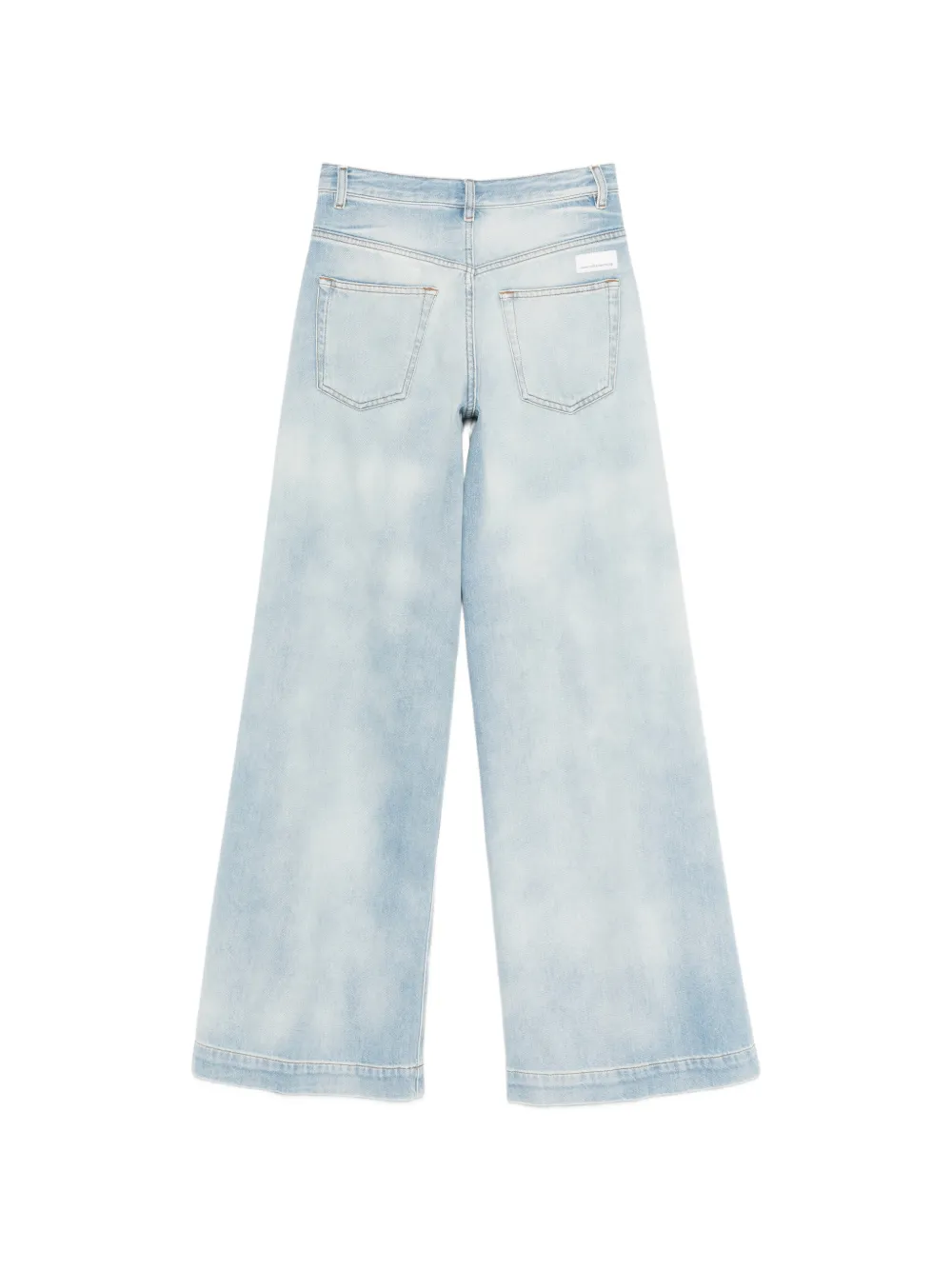 Nine In The Morning Jeans met wijde pijpen Blauw