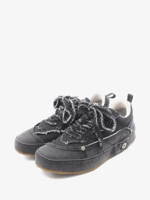 Loewe Pre-Owned 2010s deconstructed denim sneakers 