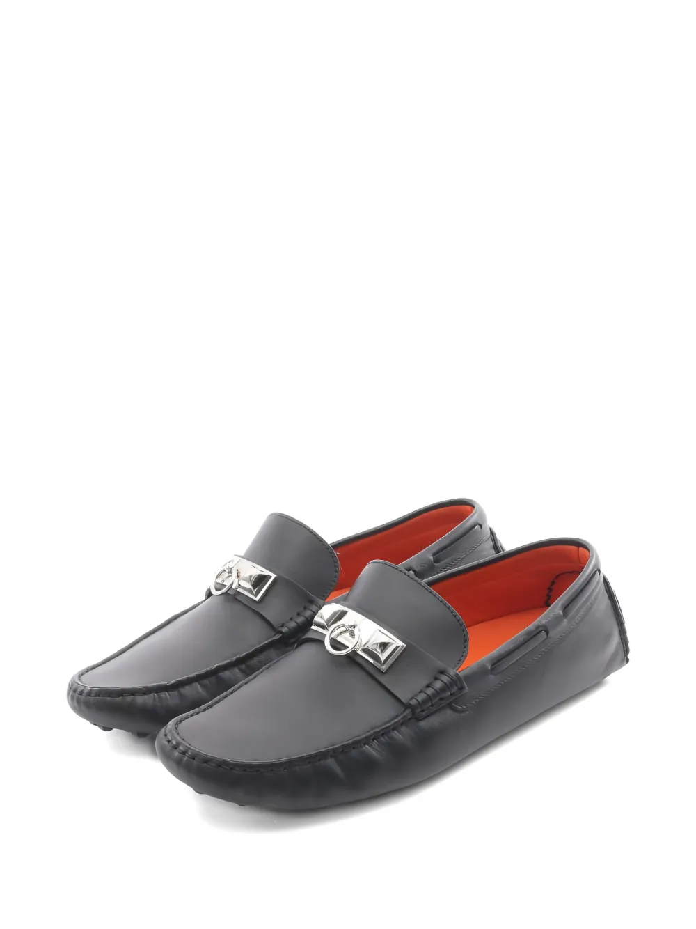 Hermès Pre-Owned 2010s driving leather moccasins - Schwarz