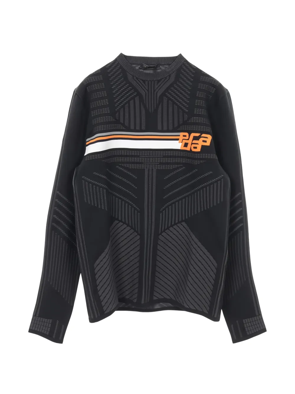 Pre-owned Prada Technical Knit Sweatshirt In Black