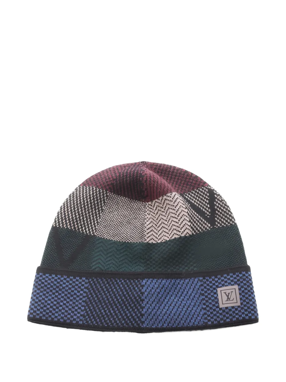 Pre-owned Louis Vuitton 2014 Headlines Knit Beanie In Blue