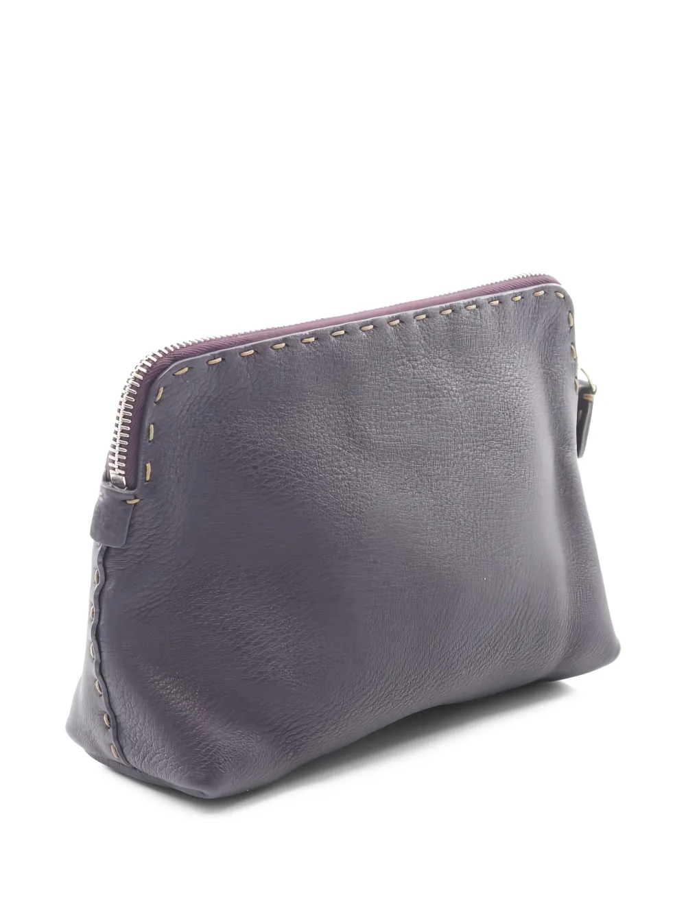 Fendi Pre-owned 00s Selleria Leather Pouch in Purple, view 2