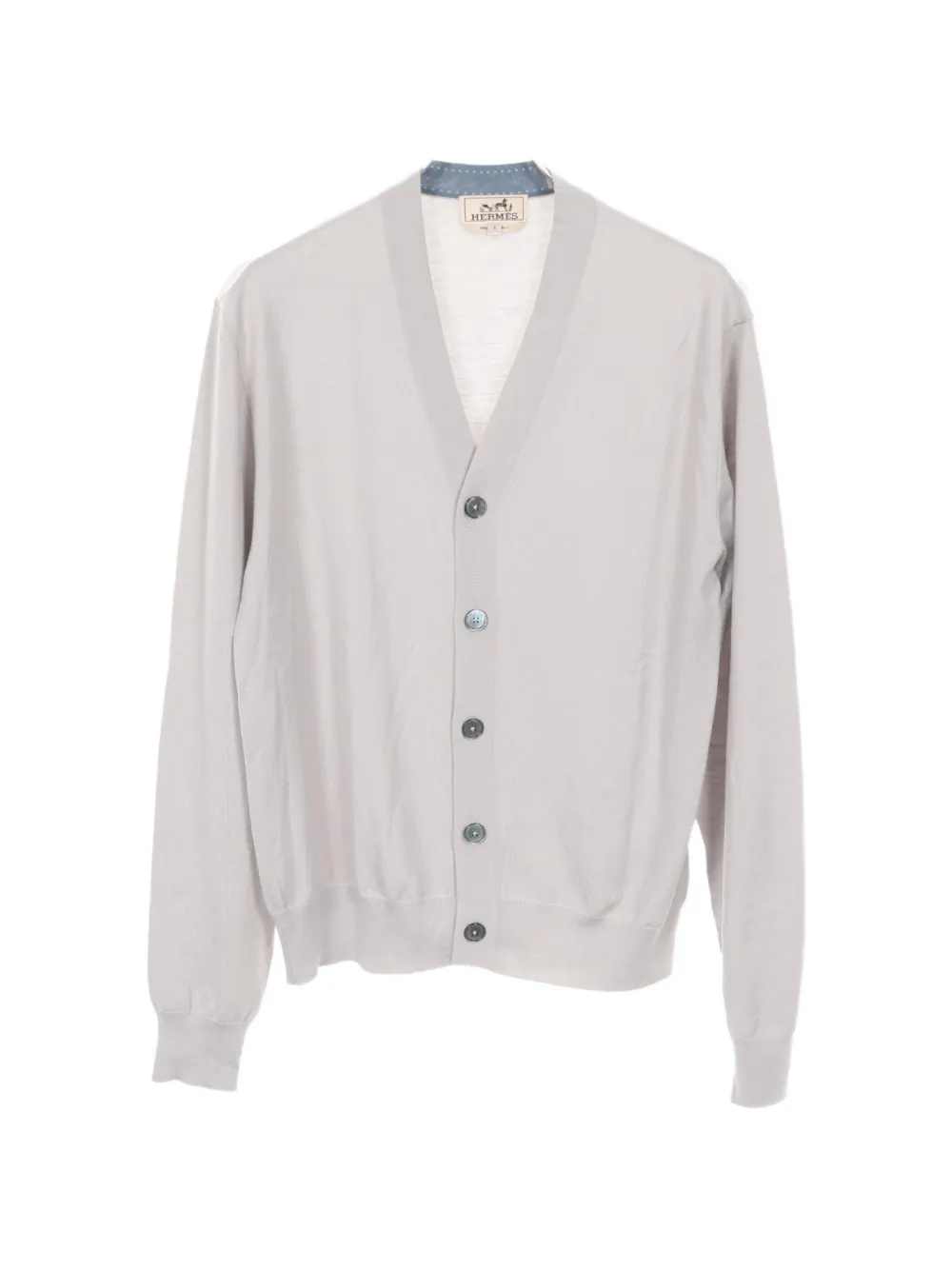 Hermès Pre-Owned 2010s V-neck wool cardigan - Grau