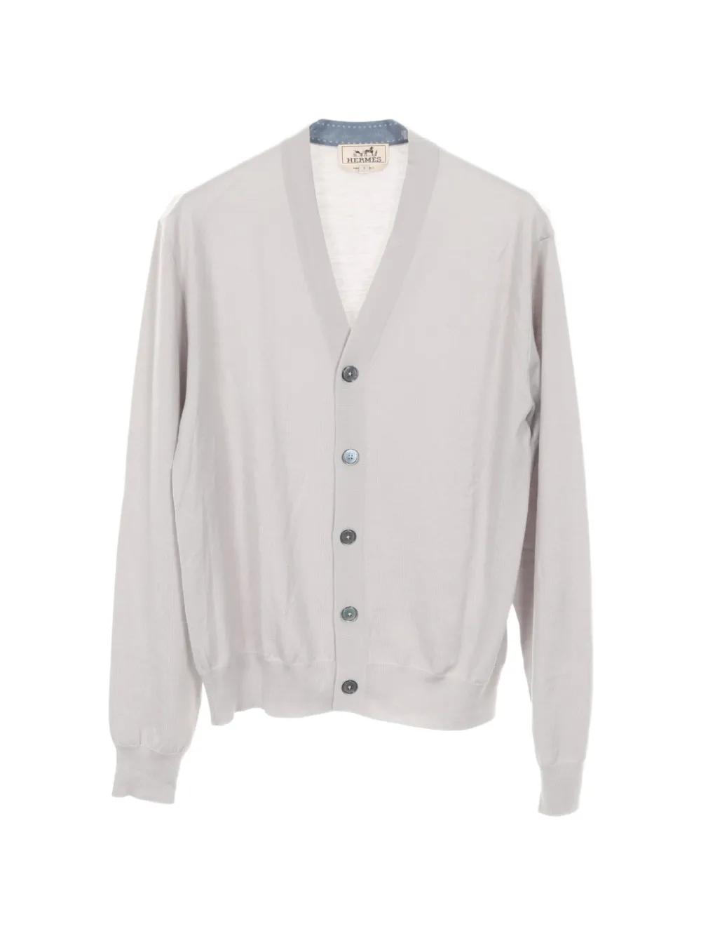 Hermès Pre-Owned 2010s V-neck wool cardigan - Grau