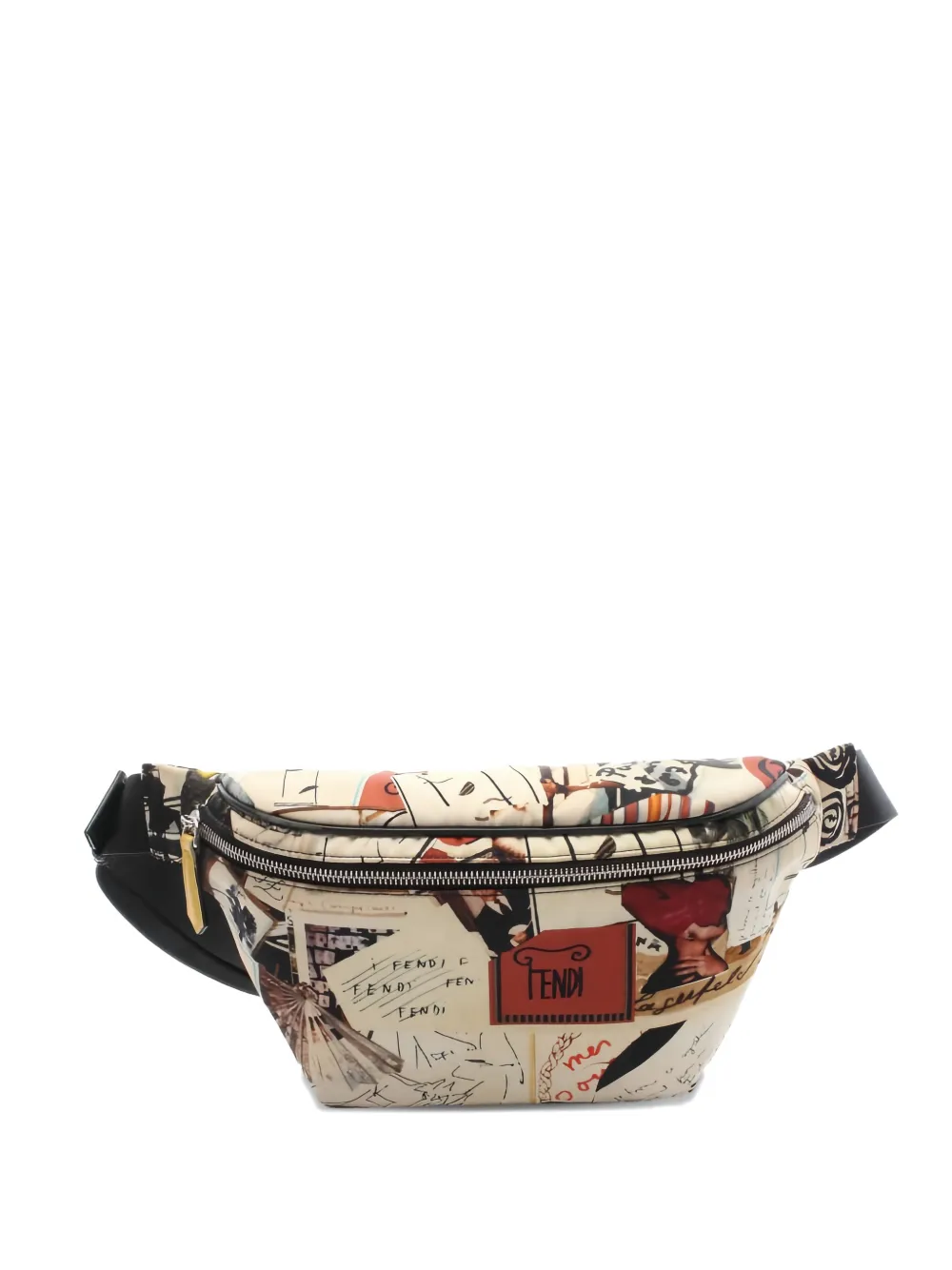 Fendi Pre-Owned 2000s collage leather body bag - Toni neutri