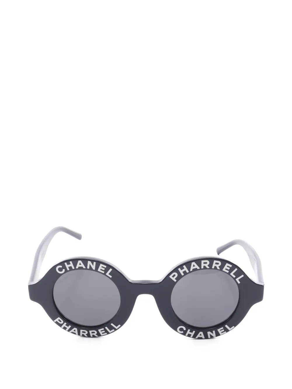 CHANEL Pre-Owned 1986-1988 round sunglasses - Nero