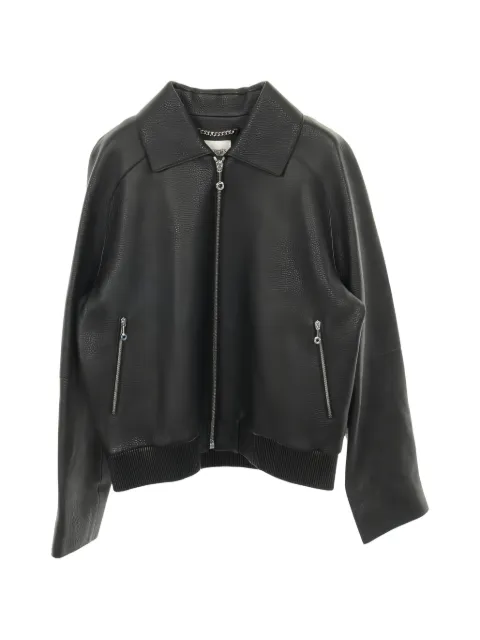 Hermès Pre-Owned leather bomber jacket