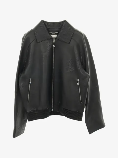 Hermès Pre-Owned leather bomber jacket