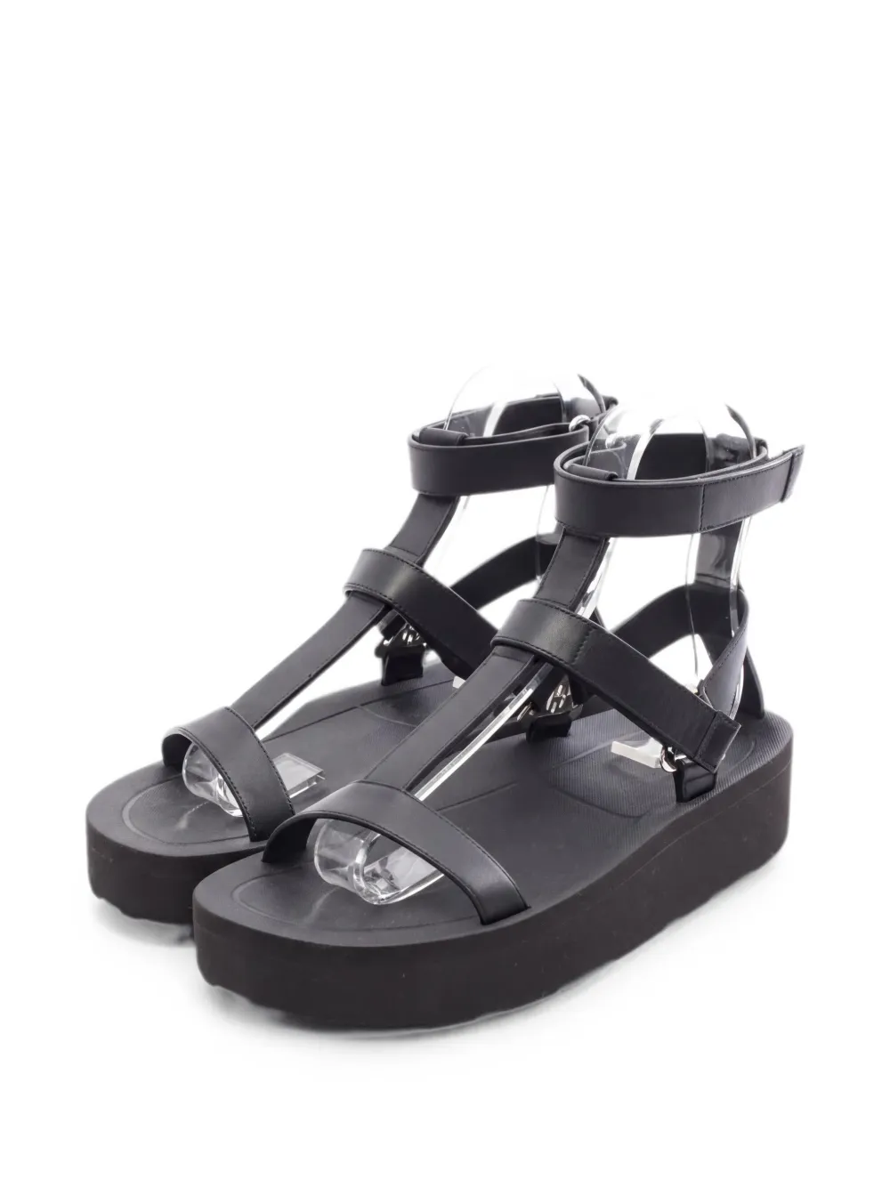Hermès Pre-Owned 2010s Enid leather sandals - Schwarz