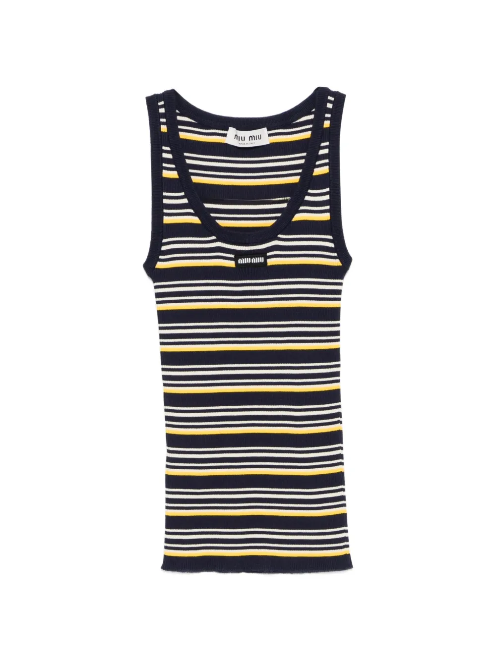 Miu Miu Canotta striped top - Blu