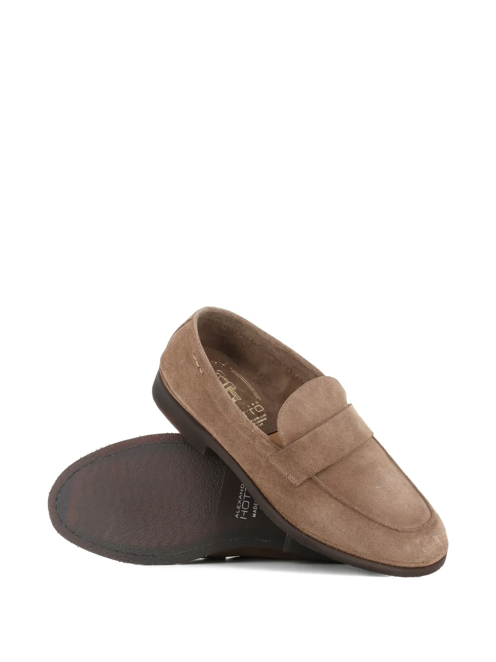 Alexander Hotto strap suede loafers Beige