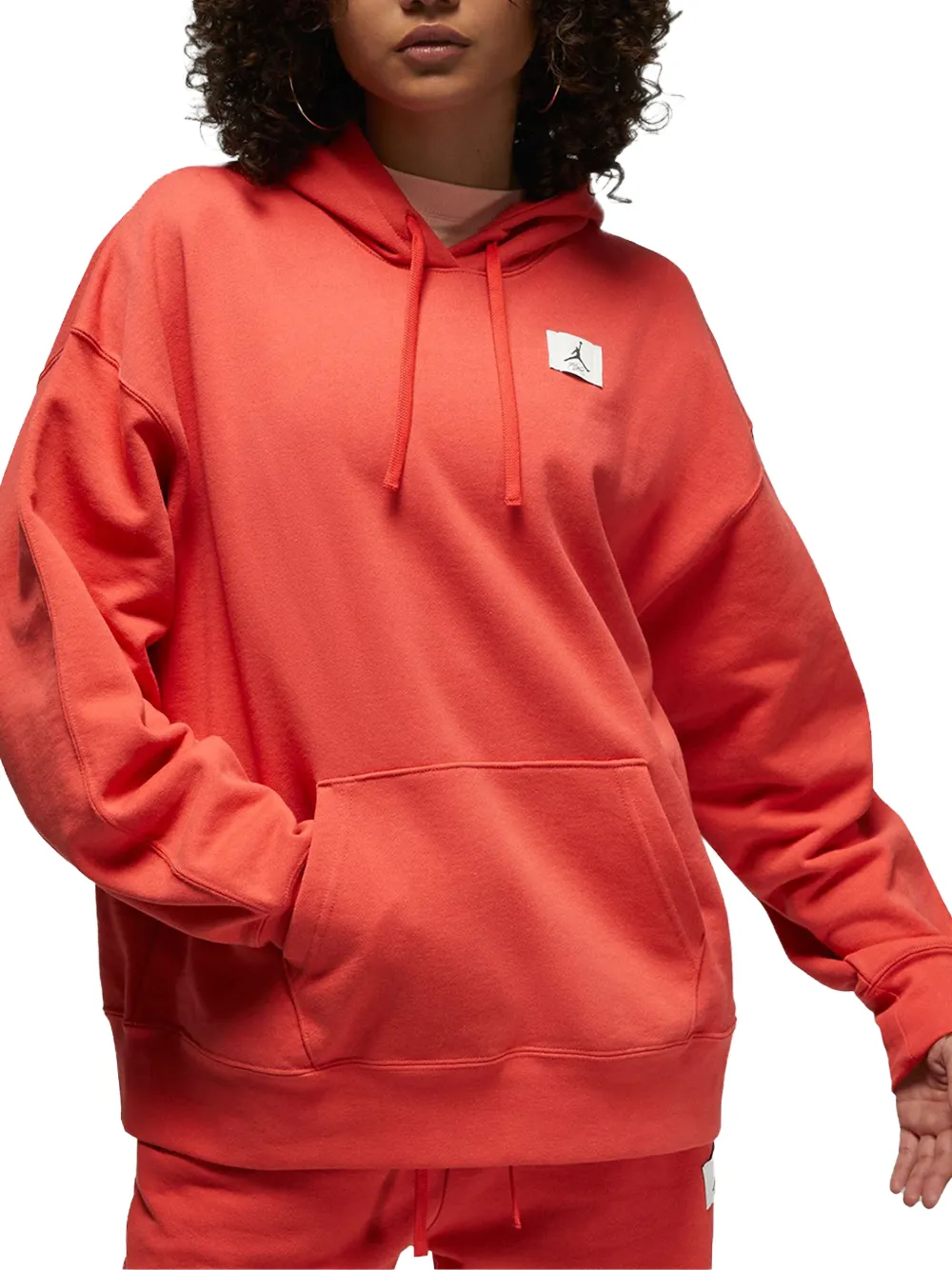 Jordan Flight Fleece hoodie met logopatch Oranje