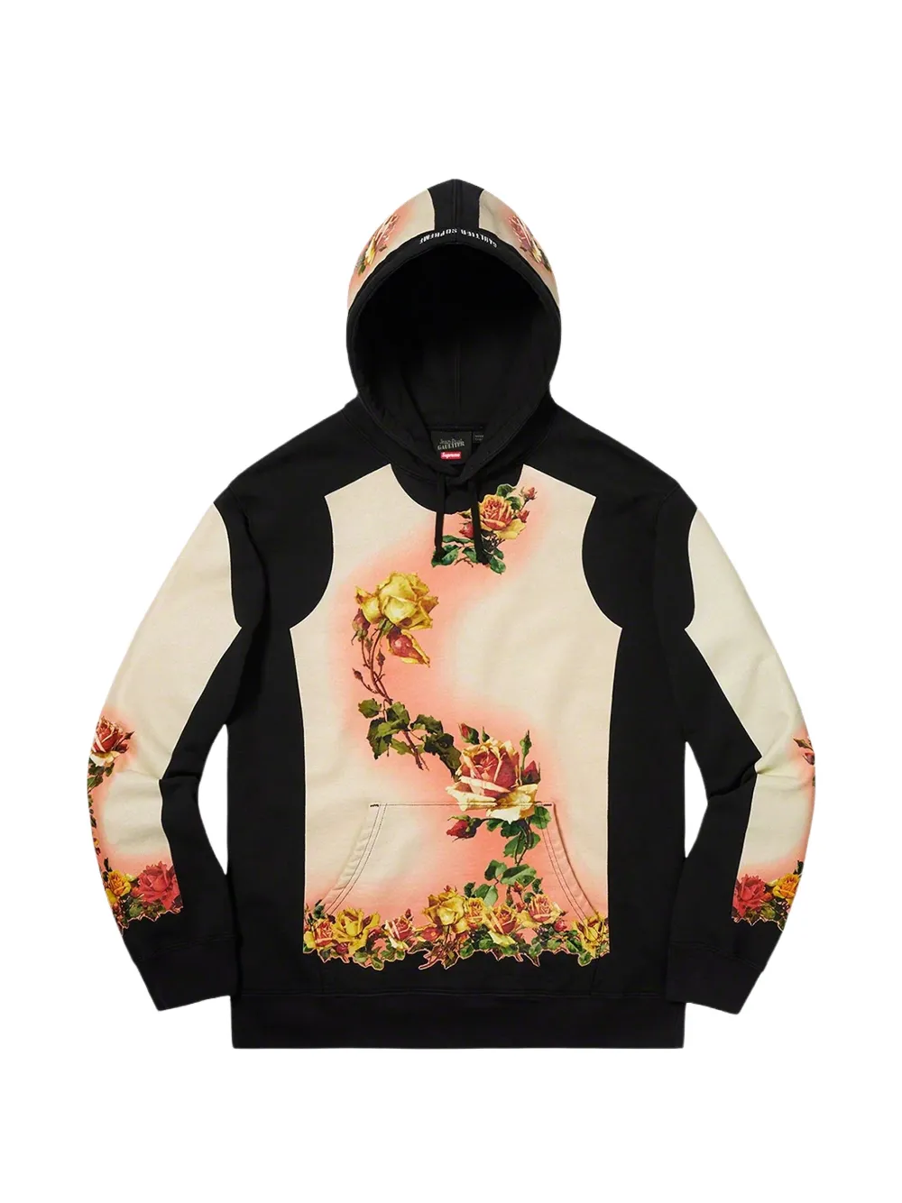 Supreme floral-print hoodie - Nero