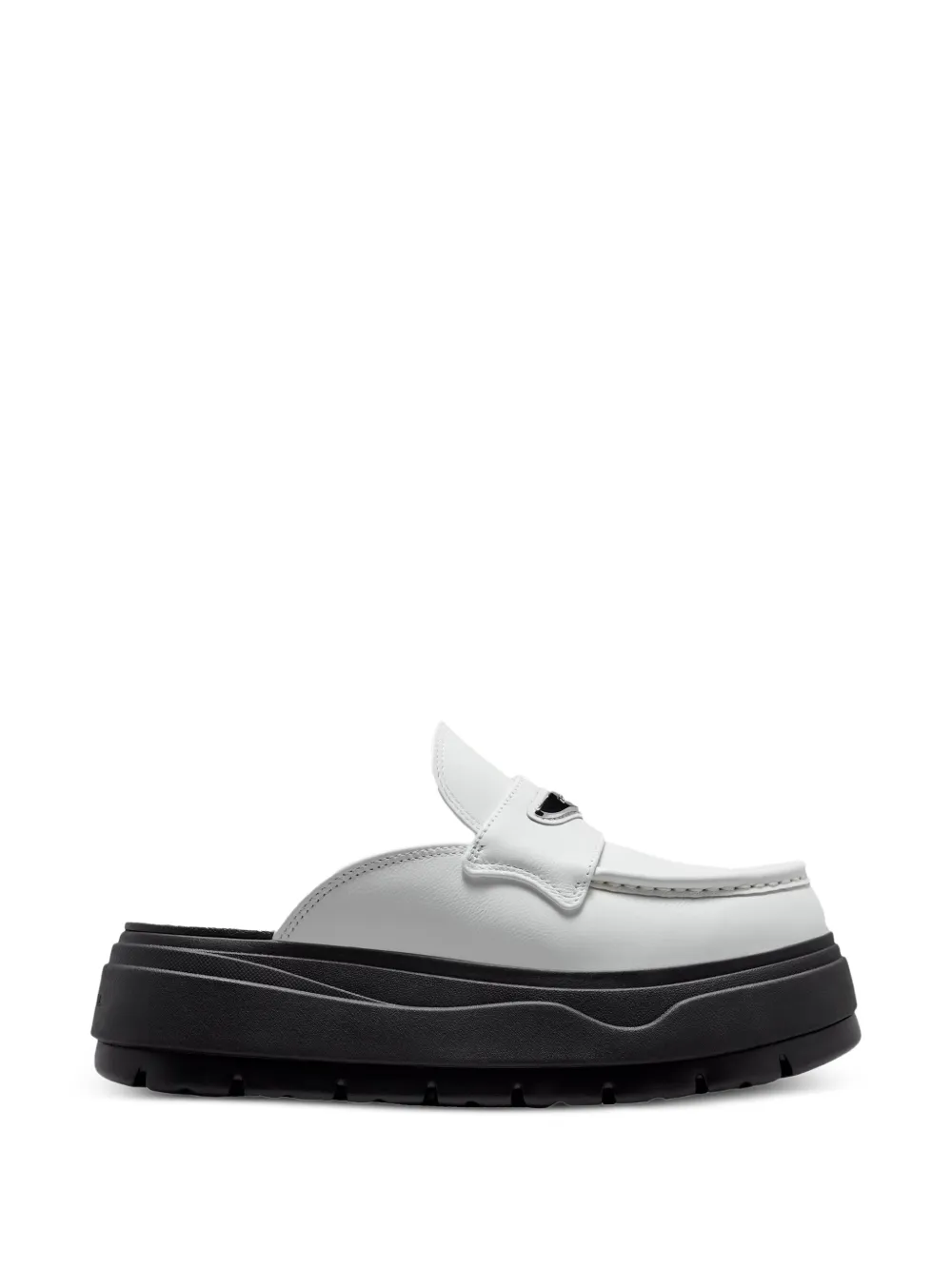 Jordan penny-bar platform mule - White