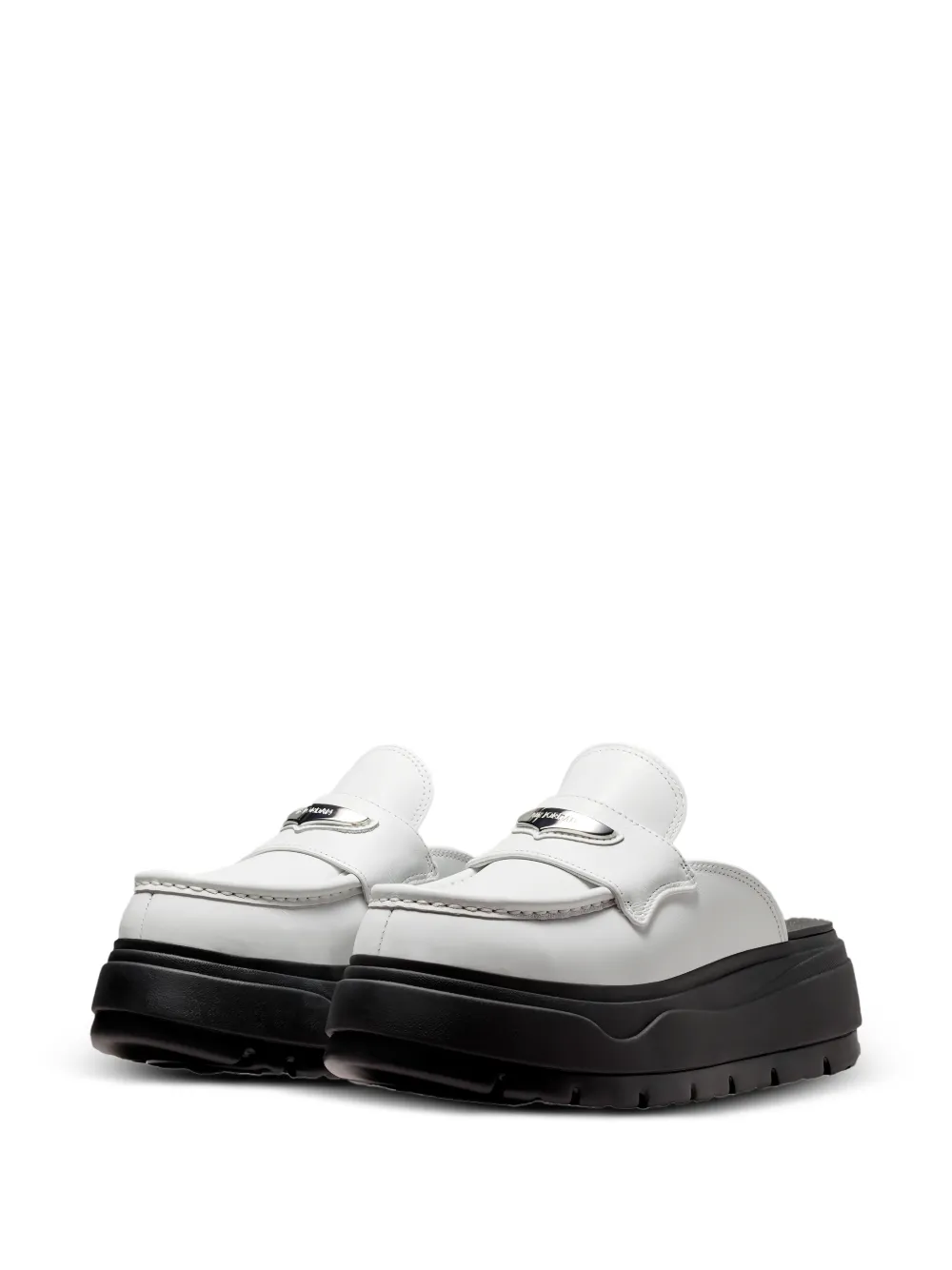  Jordan Mules Penny Con Plataforma - Blanco 