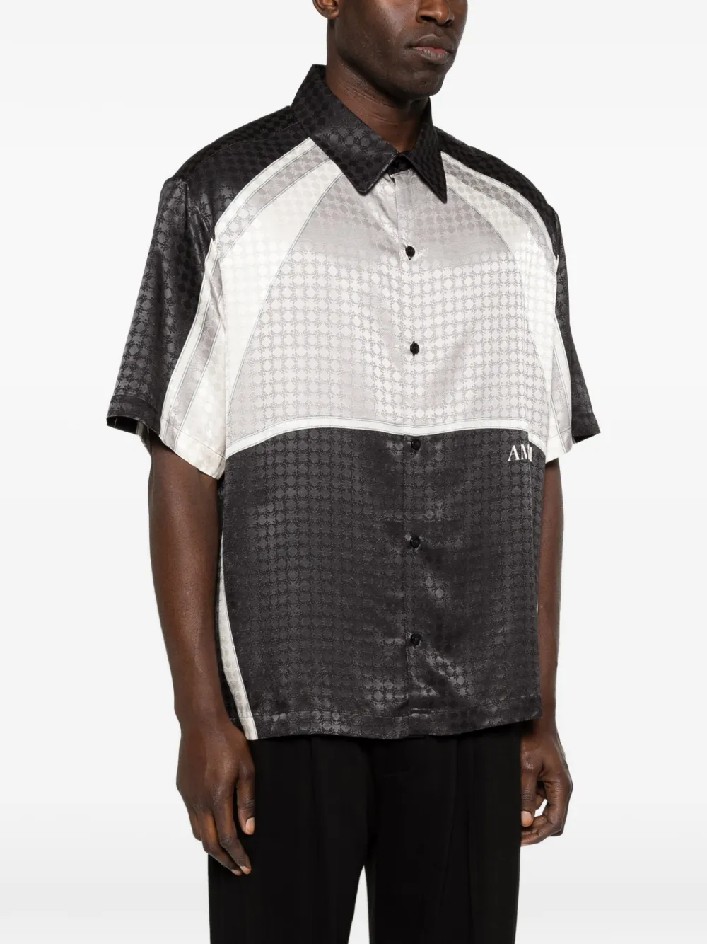  Amiri Geometric Panel Shirt - Black 